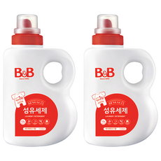 B&B 嬰幼兒衣物洗衣精 嬰兒爽身粉香, 1.5L, 1入, 2瓶