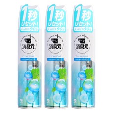 KOBAYASHI 小林製藥 消臭元 浴廁芳香噴霧 清潔皂香, 柔軟皂香, 280ml, 3瓶