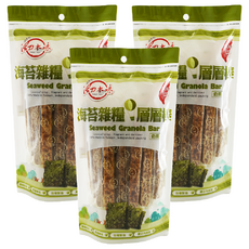 屹兆莊活力本味 海苔雜糧層層棒, 酥脆美味, 台灣製造, 獨立包裝, 180g, 3袋