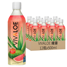 VIVALOE 纖薈 西瓜蘆薈果汁飲料 寶特瓶, 500ml, 12瓶