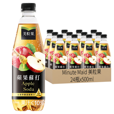美粒果 蘋果蘇打 500ml, 24瓶