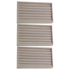 iSFun 名媛絨布 分格飾品首飾抽屜收納盒 戒指盒, 米色, 3個