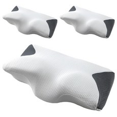 HONDONI 日式人體工學5D牛角型記憶護頸/止鼾枕 高枕無憂, 3個, 白色