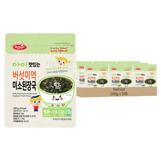 Bebest 即食料理包 蘑菇海帶大醬湯口味, 200g, 9包