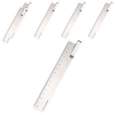 KaCO RUMA 金屬書籤尺, 銀色, 6支