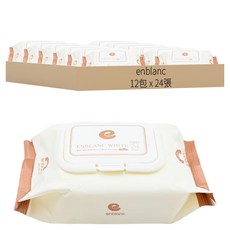 enblanc 輕厚蓮花 純水濕紙巾 掀蓋型, 24張, 12包