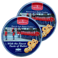 IMPERIAL 御林軍 丹麥奶酥, 口感扎實 多種造型口味 精緻鐵盒可當收藏, 2盒