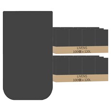 LIVENS 超大型營業用黑色垃圾分類塑膠袋, 200個, 120L