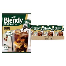 AGF Blendy 濃縮咖啡球 無糖, 冷熱皆宜, 隨時享受濃郁香醇, 18g, 6顆, 6袋