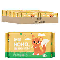統潔 EDI超純水柔濕巾 加厚型, 1入, 12包