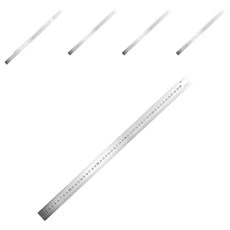 Young By Young 不鏽鋼雙面直尺 50cm, 銀, 6個