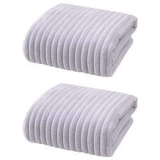 悅棉 加厚加大親膚雲朵浴巾 313g 高密度珊瑚絨 140 x 70cm, 瑪瑙灰, 2條