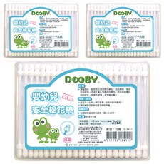DOOBY 大眼蛙 嬰幼兒細軸安全棉花棒, 88支, 3盒
