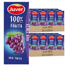 Juver 茱兒 100% 葡萄汁, 200ml, 酸甜清爽, 方便攜帶, 60入