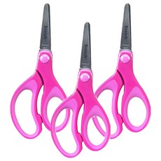 3M Scotch 兒童專用剪刀 圓頭刀鋒 左右手適用, 顏色隨機, 3支