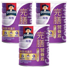 QUAKER 桂格 完膳 完膳營養素 糖尿病穩健配方, 900g, 3罐