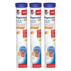 Doppel herz 德之寶 維他命B群+鎂 發泡錠 400mg, 15錠, 6.5g, 3罐