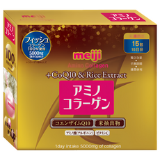 meiji 明治 Amino Collagen 台灣公司貨 璀璨金版 氨基膠原蛋白, 7g, 15包, 1盒