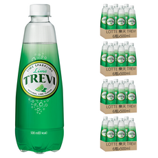 LOTTE 樂天 TREVI Sparkling water 氣泡飲 萊姆口味, 500ml, 24瓶