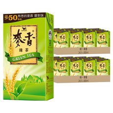 統一 麥香 綠茶, 清新 甜香, 搭配 焙炒 大麥, 300ml, 24入, 48入