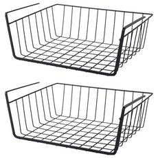 SIANG SI 櫥櫃隔板下掛籃, 2個, 黑色