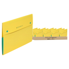 ECO Chungwoon 5層分格風琴夾, 黃色, 24個