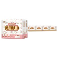 情人 抽取式萬用廚房紙巾 100張, 3包, 16袋