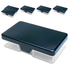 潔適康 隨身盒, 無毒環保 PC 塑鋼材質, 時尚精緻, 造型小巧好帶, 直角扣開蓋設計, 深海藍, 6個