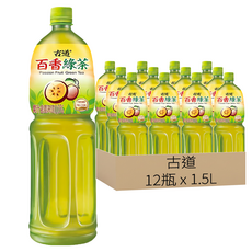 古道 百香綠茶, 1.5L, 12瓶