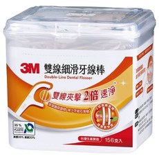 3M 雙線細滑牙線棒 ECO新版, 156支, 1盒