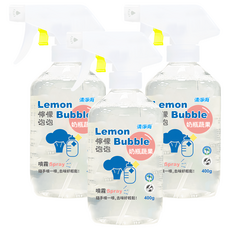 清淨海 檸檬泡泡 奶瓶蔬果清潔噴霧, 400g, 3瓶