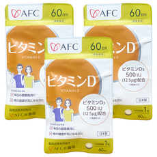AFC 維他命D 補充維生素D3 維持骨骼牙齒健康, 3包, 60顆