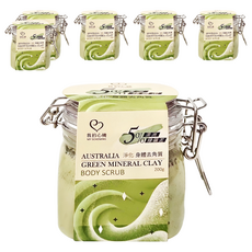 MY SCHEMING 我的心機 澳洲綠礦泥淨化身體去角質, 200g, 6罐
