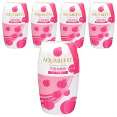 Lion Chemical 獅子化學 aquarefre 廁所用香氛消臭劑 桃香, 400ml, 5入