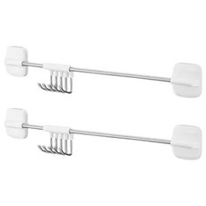 KM 磁力五連勾不銹鋼掛勾, 強大磁力, 超長橫桿, 靈活滑動, 6157, 2個