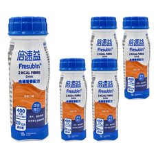 FRESENIUS KABI 倍速益含纖營養配方，杏桃口味，2 Kcal，高鈣綜合維生素礦物質, 200ml, 5瓶