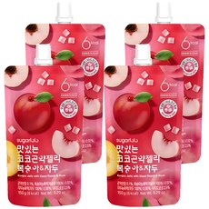 sugarlolo 蒟蒻果凍飲 水蜜桃&李子口味, 150g, 4個