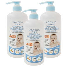YOrSUn 悠森兒 奶瓶蔬果洗潔精, 650g, 橘子油萃取成份, ECOcert認證, 快速溶解奶垢, 3瓶