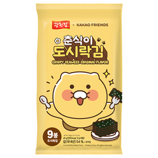 廣川海苔 春植海苔 原味 9包 Kakao Friends聯名 香脆海苔, 45g, 1袋