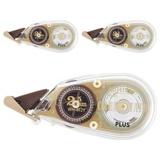 PLUS 普樂士 手帳修正帶, 四種膠帶寬度, 超緊湊機身, 2.5mm寬 長度6M, 3個