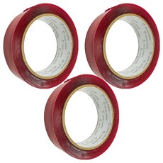 CLEAN 克林 易利黏 超黏透明壓克力泡棉 紅膜排廢 30mm x 3m, 紅色, 3捲