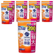 Kao 花王 Cucute 珂珂透 食洗機用柑橘油清潔粉補充包 約200回分 特大尺寸, 900g, 6包