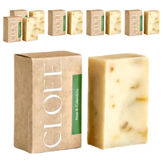 CLOEE 蘆薈 & 金盞花 臉部身體潔顏沐浴皂, 103g, 6個