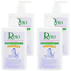 Reto 嬰幼兒燕麥膠體皮膚滋潤劑, 不油無香料綠色乳液+押頭包裝, 250ml, 4瓶