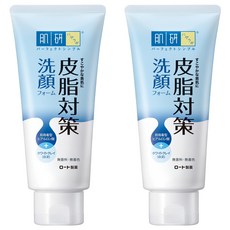 HADALABO 肌研 皮脂對策洗顏乳, 吸附型玻尿酸 深層清潔, 平衡肌膚油水平衡，添加白泥, 100g, 2條