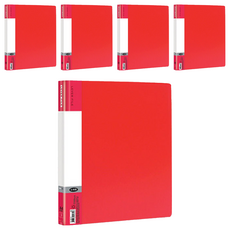 珠友文化 Data Line 左上板夾 + 右中強力夾 A DL_06103A, 紅色, 5本