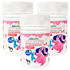 in plus 贏 MSM蛋殼膜強化舒適配方 犬用, 關節保健, 30顆, 3罐