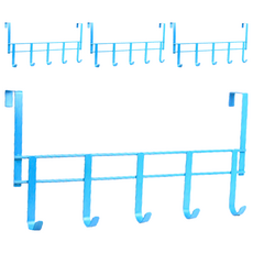 Wisdom 經典款門後鉤 適用厚度4公分以內的門 100%台灣製造, 天空藍, 4個
