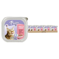 Plaisir 法樂食 貓咪主食餐盒 蝦肉泥口味, 100g, 24個