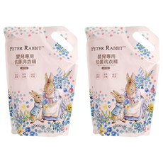 奇哥 比得兔嬰兒專用抗菌洗衣精補充包，高效蛋白酵素，七種草本成分，日本專利技術, 2L, 2包